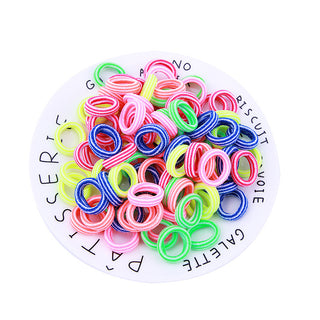 Colored, Small-sized Children's Hair Band 3cm Diameter Boxed Seamless Polyester Towel Ring