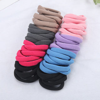 Black High Elasticity Seamless Hair Loop Rubber Band Towel Loop Hair Rope