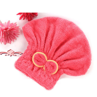 Luxurious Coral Fleece Microfiber Shower Cap