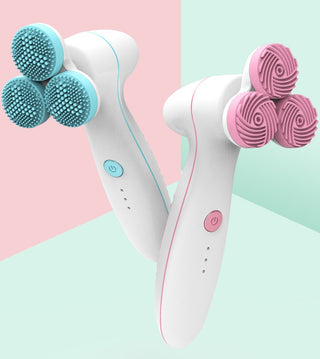 Three round 3D silicone cleansing instrument